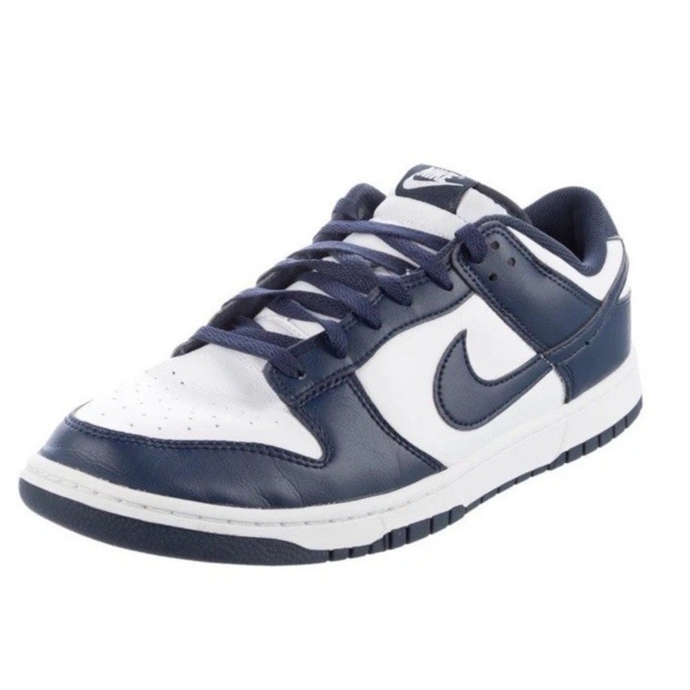 Nike Dunk Low Midnight Navy White Sneakers Mens 12.5 HF5441-107 Low Top‎ Shoes